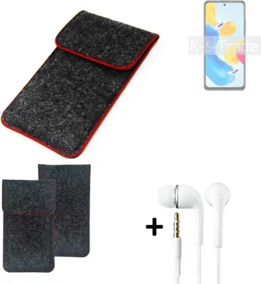 Produktbild von K-S-Trade Handy Schutz Hülle kompatibel mit Xiaomi Redmi Note 11S 5G Schutzhülle Handyhülle Filztasche Pouch Tasche Case Sleeve Filzhülle