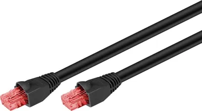 Produktbild von CAT.6 Outdoor-Patchkabel U/UTP (schwarz, 15 Meter)