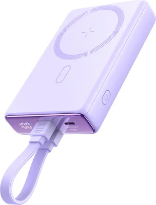 Produktbild von JOYROOM JR-PBM01, 10000 mAh, Lithium Polymer (LiPo), Kabelloses Aufladen, 3,85 V, 20 W, Violett