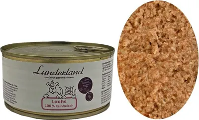 Produktbild von Lunderland Reinfleisch Lachs 300g 100% Lachsfilet Einzelfuttermittel für Hunde und Katzen