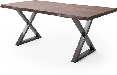 Produktbild von Baumkantentisch >Calabria< in Akazie walnuss / antik - 200x79,5x100 (BxHxT)