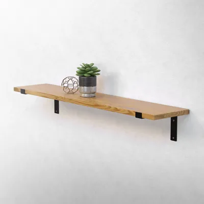 Obrázok produktu pre ML-Design 2 nosiče políc v tvare L, 25x4x14,5 cm, čierne, z kovu