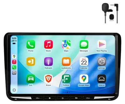 Produktbild von Android Radio 4+64GB für VW Golf 5 6 Tiguan 5N Touran 1T Passat B7 B6 mit CarPlay & Android Auto Navi Bluetooth 9 Zoll 4G LTE DAB+ Mikrofon