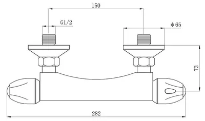 Obrázok produktu pre Vittoria (72023) termostatická sprchová batéria univerzálna 150 mm keramický ventil chróm
