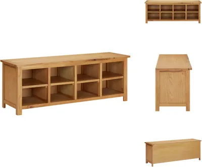 Obrázok produktu pre vidaXL Regál na topánky 114x37x45 cm dubový masív - Regály a skrinky na topánky
