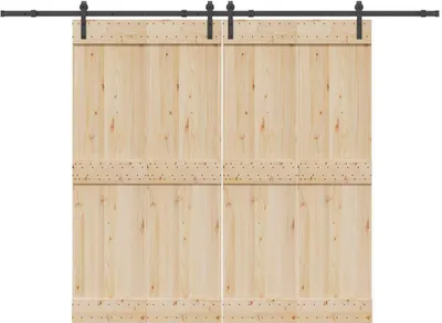 Produktbild von Schiebetürbeschlag-Set 305 cm Stahl Schwarz