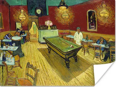 Produktbild von MuchoWow® Poster Das Nachtcafé - Vincent van Gogh 160x120 cm - Foto Plakat