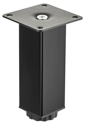 Produktbild von SOTECH Möbelfuß ZULU 38 x 38 mm – Höhe 120 mm, schwarz matt
