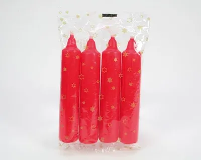 Obrázek produktu pro Příslušenství adventní svíce, červené (4) šířka x výška cca 2,25 cm x 11,5 cm NOVINKA