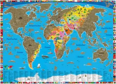 Produktbild von Rubbelposter Welt (100 x 70 cm)