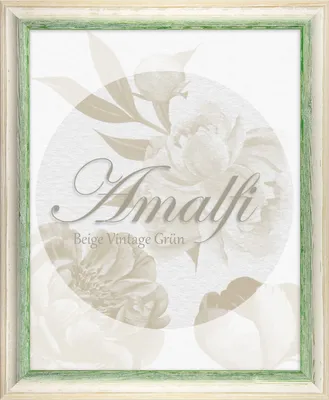 A framed picture with floral elements and text.