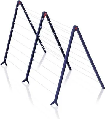 Immagine prodotto di LEIFHEIT Pegasus V Duo 81702 Stendibiancheria, lunghezza di asciugatura 19 m, adatto per vasche da bagno, bianco/blu