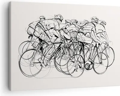 Produktbild von Bild auf Leinwand - Leinwandbild - Fahrrad Rennen Rad - 70x50cm - Wand Bild - Wanddeko - Wandbilder - Leinwanddruck - Bilder - Kunstdruck - Wanddekoration - Leinwand bilder - Wandkunst - AA70x50-4122