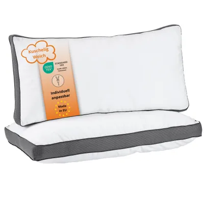 Produktbild von Lyocell Kopfkissen 40 x 80 cm, 2er Set, ultra weich & extra soft, Allergiker Schlafkissen, atmungsaktiv, sleepling
