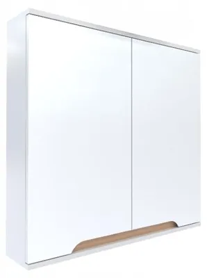 Zdjęcie produktu dla Szafka z lustrem 80x16x75 biały biała/dąb Omeble