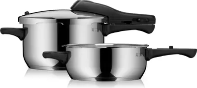 Produktbild von WMF 1512000346, 7,5 l, Keramik, Elektro, Gas, Halogen, Induktion, Schwarz, Edelstahl, Edelstahl, 4,5 l, 3 l
