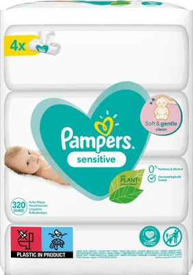 Immagine prodotto di Pampers Sensitive Chusteczki Nawilżane 4 x 80 sztuk