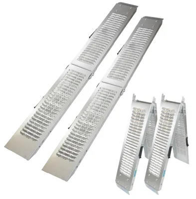 Produktbild von TRUTZHOLM 2 x Auffahrrampe 189 cm Stahl 400 kg klappbar geriffelt rutschfest Verladerampe Rampe