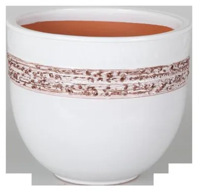Zdjęcie produktu dla Donica Ring 26/22 Cm Drzaska Biały/Brązowy