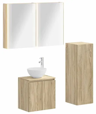 Obrázek produktu pro Sada koupelnového nábytku 4 pcs Dub sonoma