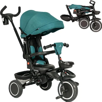 Produktbild von Olmitos Kinder-Dreirad Elliot 360° mit drehbarem Sitz, verstellbarer Rückenlehne und Sicherheitsbügel, ab 12 Monaten, Blau