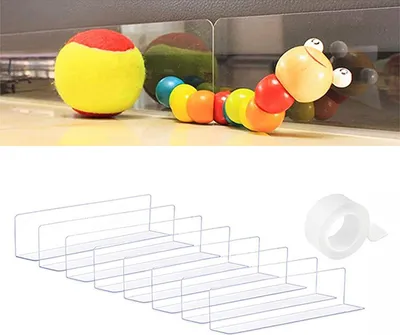 Produktbild von 8 Stück Spielzeugblocker mit 5 m rückstandsfreiem Nano Klebeband für Möbel, Absperrgitter für Haustiere, Lückenblocker. Wird unter Sofa und Bett verwendet, 28*6*3cm