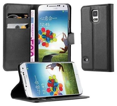 Obrázok produktu pre Cadorabo kryt pre Samsung Galaxy S5 / S5 NEO ochranný kryt v čiernej farbe puzdro na mobilný telefón kryt magnetické zatváranie