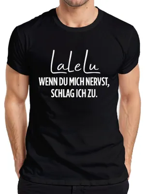 Obrázek produktu pro Lalelu Když mě naštveš, tak tě praštím Vtipné sarkastické tričko pro muže, černá, S