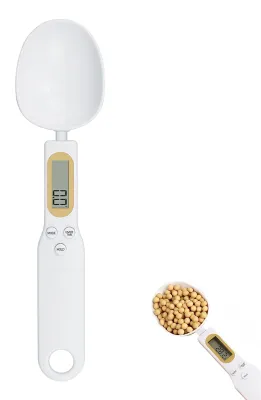 Image de Balance numérique pour cuillères – Balance de cuisine précise avec écran LCD – Idéale pour les épices, les poudres et les ingrédients de pâtisserie – Capacité : 500g / Précision : 0,1g
