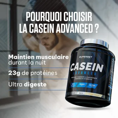 Image de Caséines - Superset Nutrition - 100% CASEIN ADVANCED (1,8kg) - Saveur Chocolat