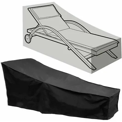 Obrázek produktu pro Potah na lehátka, voděodolný ochranný potah na zahradní lehátka – černý 200704068 cm
