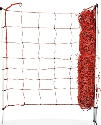 Produktbild von horizont easyLine Schafzaun 50 m  90 cm hoch  Elektrozaun mit 14 Kunststoffpfählen & Einzelspitze  mobiler Steckzaun mit Strom  Weidezaun zum Stecken für Schafe & Ziegen