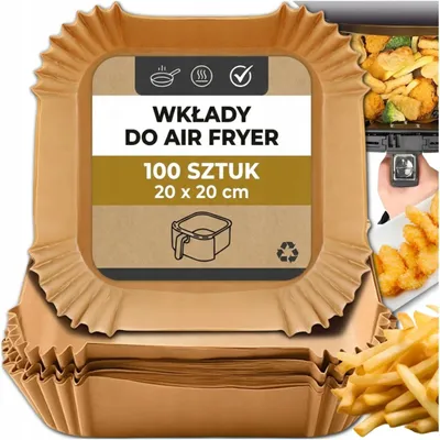 Obrázek produktu pro 100x Papírové vložky do fritézy 20x20 cm hnědé