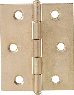 Produktbild von Knopfscharnier leichte Ausführung Scharnier 50 x 40 x 0,9 mm Messing poliert