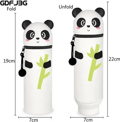 Produktbild von Silikonetui 2-in-1 - Kawaii Hülle - Etui für Mädchen und Jungen (Bambuspanda)
