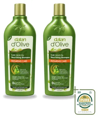 Obrázok produktu pre 2 x Šampón Dalan d'Olive na obnovu vlasov, vhodný pre suché a poškodené vlasy, objem 400 ml - balenie (2 kusy)