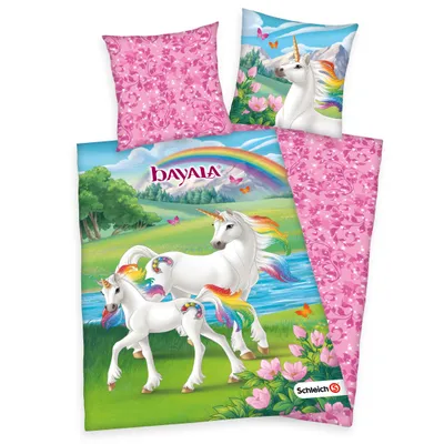 Produktbild von Schleich Bayala Bettwäsche / Kinderbettwäsche, 100% Baumwolle ( Renforcé ), 80x80 + 135x200 cm