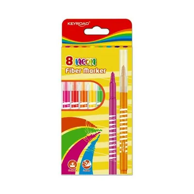 Obrázok produktu pre Flamastry neonowe Keyroad Fiber Marker 8 kolorów