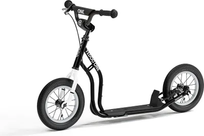 Produktbild von Scooter Yedoo One für Kinder ab 100 cm, mit Luftreifen 12/12 und Ständer Schwarz