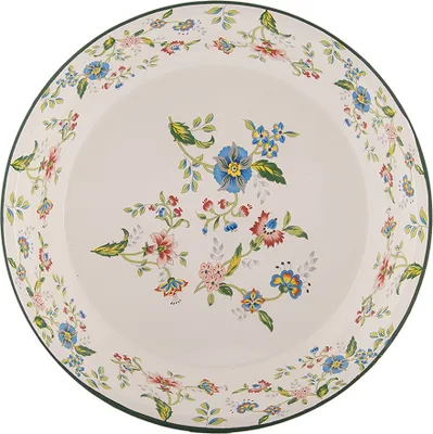 Obrázok produktu pre Clayre & Eef tanier Ø 30x3 cm béžový Kovové kvety