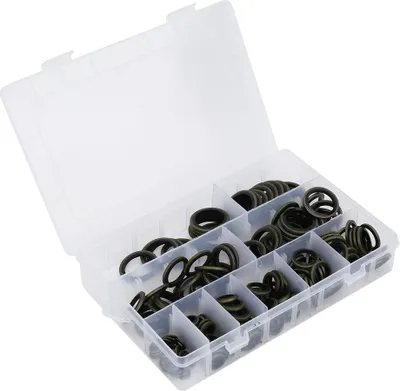 Image de 180pcs M6-M24 Oil Drain Screw Gasket Washer Set Bonded Sealing Ring Kit