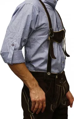 Produktbild von Trachtenhemd mit Stehkragen für Trachtenlederhosen kariert, Farbe:Dunkelblau, Größe:XL