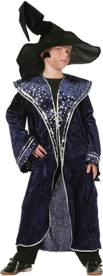 Produktbild von W3547-164 blau Jungen Zauberermantel  Magierkostüm Gr.164
