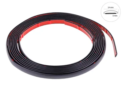 Obrázok produktu pre Zierstreifen Autodizajn Fólie, Čierna Mat - 14mm x 5m