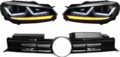 Produktbild von Kühlergrill für VW Golf VI 08-12 Osram Scheinwerfer LED Dynamic Sequential R20 Look.