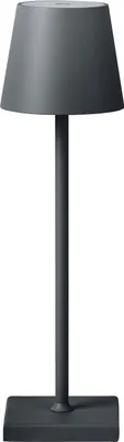Produktbild von BELIANI Tischlampe Dunkelgrau Metall Kabellos Wiederaufladbar Akku Touch Funktion LED Dimmfunktion USB Kabel Indoor Outdoor Tischleuchte