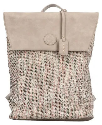 Produktbild von Rieker Damen Rucksack gemusterter Cityrucksack mit Überschlag H1386, Farbe:Beige