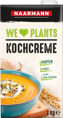 Produktbild von Naarmann Kochcreme Hafer vegan auf Haferbasis die Alternative 1000g
