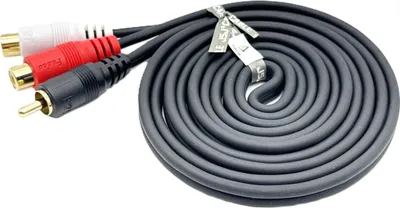 Obrázok produktu pre 1,8 m Y-kábel Y-adaptér rozdeľovač crossover subwoofer kábel Cinch Chinch RCA kábel