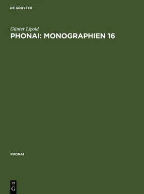 Produktbild von Phonai: Monographien 16